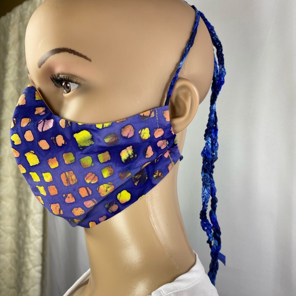 Two Large/ XL Masks R2D2 & Blue Batik - Picture 4 of 16